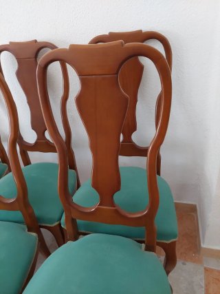 Juego de 6 sillas de comedor de madera