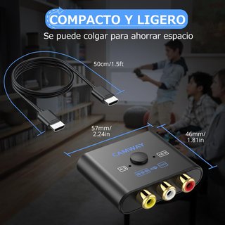 Adaptador CAMWAY RCA a HDMI 1080P Retro