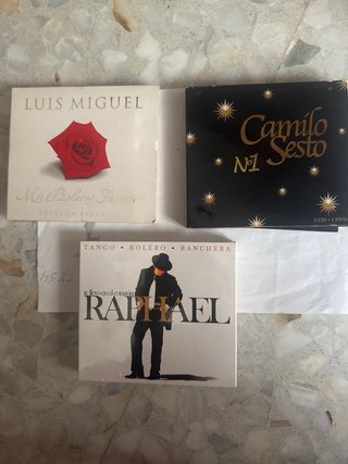 Lote 3 CDs: Raphael, Camilo Sesto, Luis Miguel