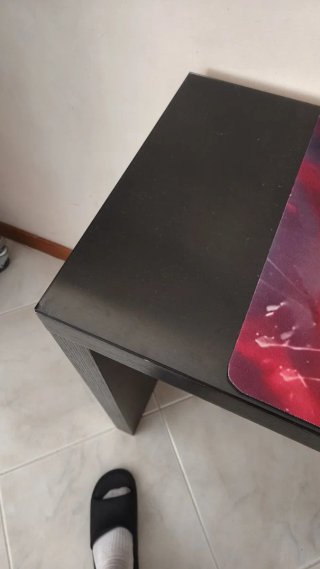 Secretária/Toucador Ikea Tampo Vidro Preto