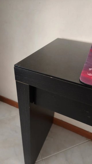 Secretária/Toucador Ikea Tampo Vidro Preto