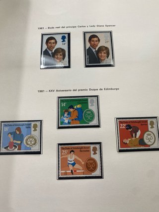 1076 Sellos Gran Bretaña 1841 a 1987