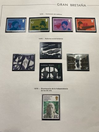 1076 Sellos Gran Bretaña 1841 a 1987