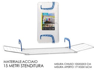 Stendibiancheria in acciaio 15 metri