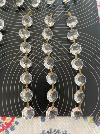 Cadenas Cristal Octogonal Lámpara Araña