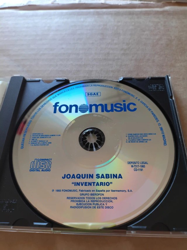 CD Joaquín Sabina Inventario
