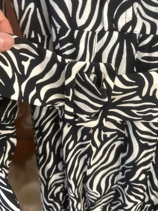 Vestido Midi Zara Estampado Cebra Talla M