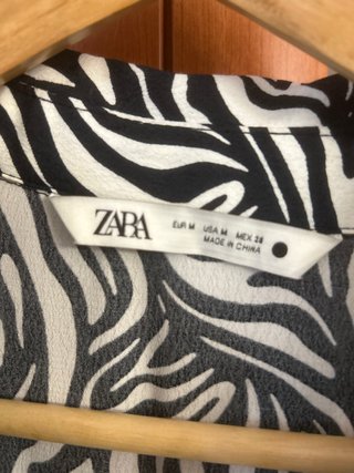 Vestido Midi Zara Estampado Cebra Talla M