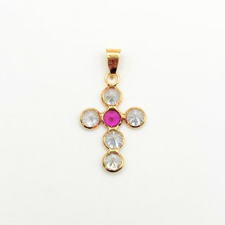 Colgante Oro 18K, Cruz, 0.9gr