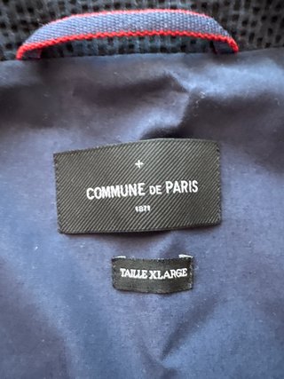 Americana Commune de Paris azul tela grabada