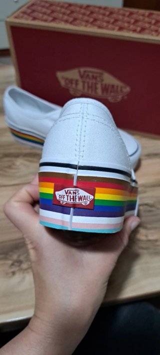 Vans Platform Scarpe Arcobaleno Bianche