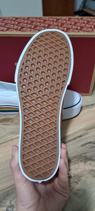 Vans Platform Scarpe Arcobaleno Bianche