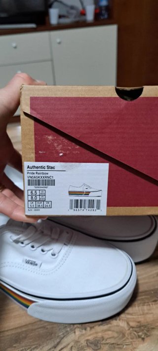 Vans Platform Scarpe Arcobaleno Bianche