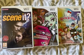 Juegos Wii: Crepúsculo, Monster High, Hello Kitty