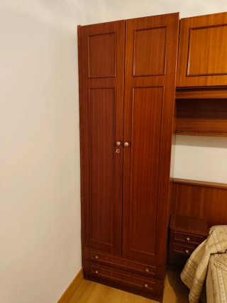Armario, cama, dormitorio, mesillas