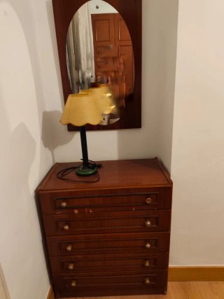 Armario, cama, dormitorio, mesillas