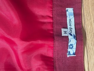 Falda midi Nice Day rosa y roja