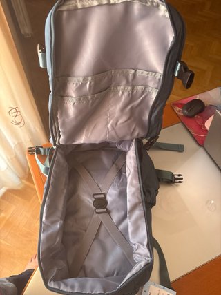 Mochila de viaje azul