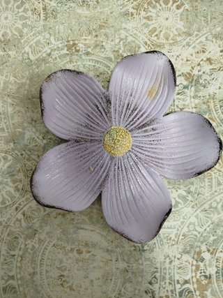 2 Platos Decorativos Hoja y Flor