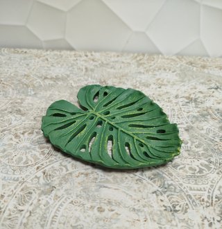 2 Platos Decorativos Hoja y Flor