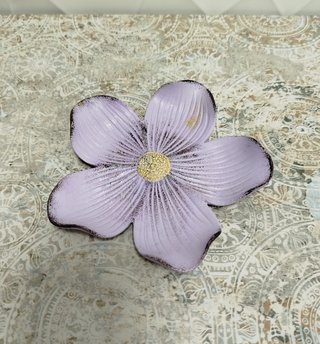 2 Platos Decorativos Hoja y Flor