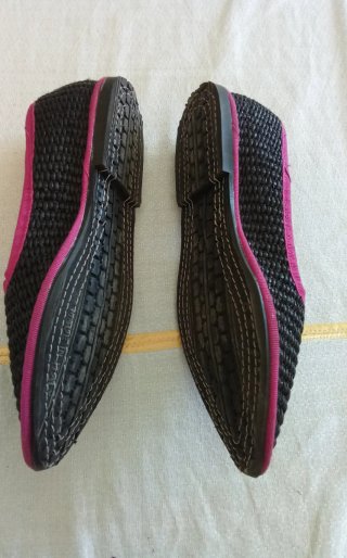 Friulane Scarpe Nere e Rosa