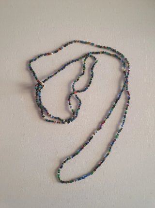 Collana vintage perline plastica