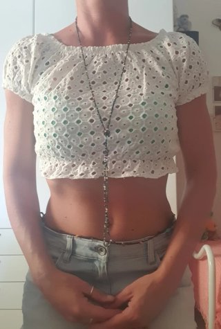 Collana vintage perline plastica