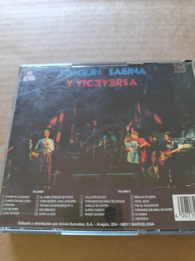 Joaquín Sabina Y Viceversa En Directo CD