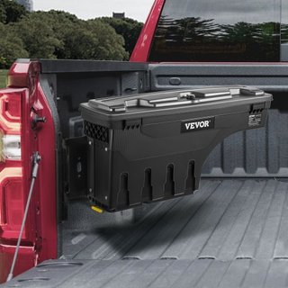 Caja de Almacenamiento para Cama de Camión, Tapa Cerrable, Caja de Herramientas de ABS Impermeable para Rueda de 6.6 Gal/20 L, Compatible con Chevrolet Silverado 1500 GMC Sierra 1500 2019-2020, La...