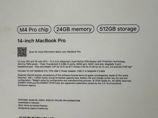 Caja Apple MacBook Pro 14 Modelo A3401 nueva