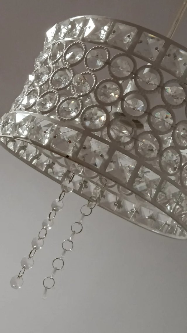 Lámpara Glam Efecto Diamante Estilo Hollywood