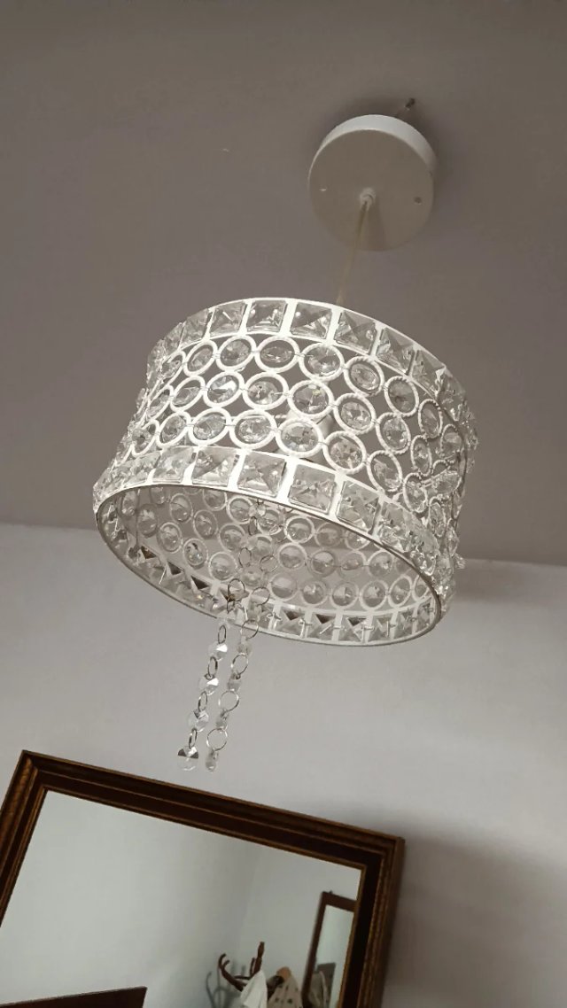 Lámpara Glam Efecto Diamante Estilo Hollywood