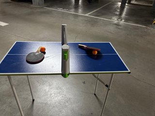 Mini mesa ping pong con palas y pelotas