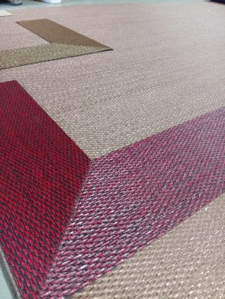 Alfombra Vinilo Teplón Premium Beige/Rosa
