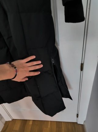 Abrigo plumífero largo Zara negro