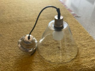 Lámpara de techo cristal y metal