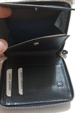 Cartera de cuero Esmara negra