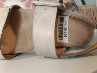 Sandalias Beige Talla 37 Memory Foam