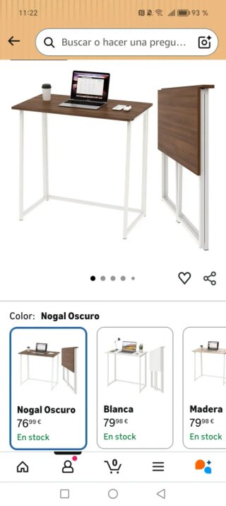 Escritorio Plegable Madera y Metal