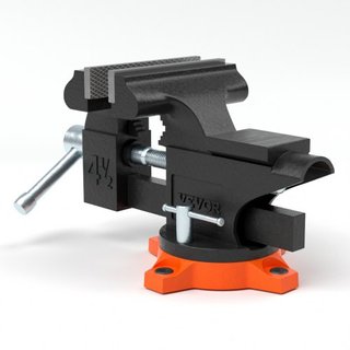 Banco de Trabajo, Ancho de Mordaza de 114 mm (4.5 pulgadas) Apertura de Mordaza de 84 mm (3.3 pulgadas), Base de Bloqueo Giratoria de 240 Grados, Vise Multipropósito con Yunque, Vise de Hierro Fun...
