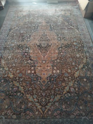 Rara alfombra Cachemira, principio 1900