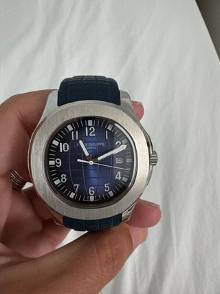 Patek Philippe Reloj Hombre Azul y Plateado