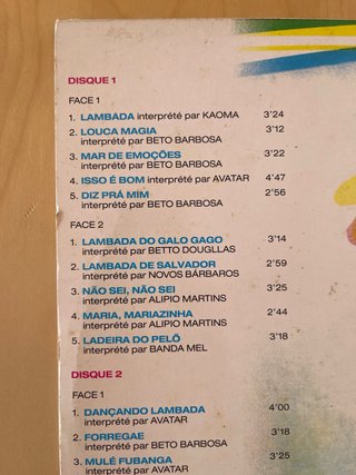 2 Vinilos LP Lambada Kaoma Latino