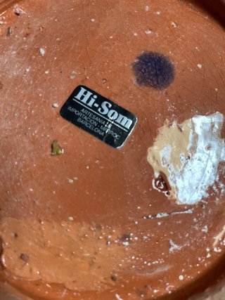 Tajín decorativo azul y dorado
