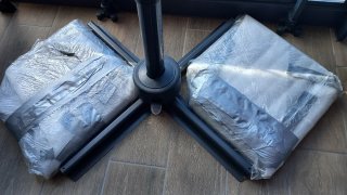 Parasol excéntrico protección UV