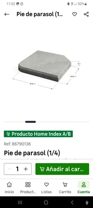 Parasol excéntrico protección UV