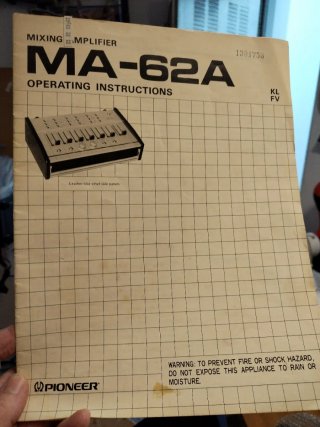 Pioneer MA-62A Mezclador Amplificador 6 Canales