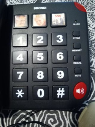 Telefono fisso Brondi nero con tasti grandi