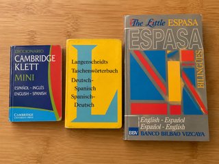 Lote diccionarios español inglés alemán
